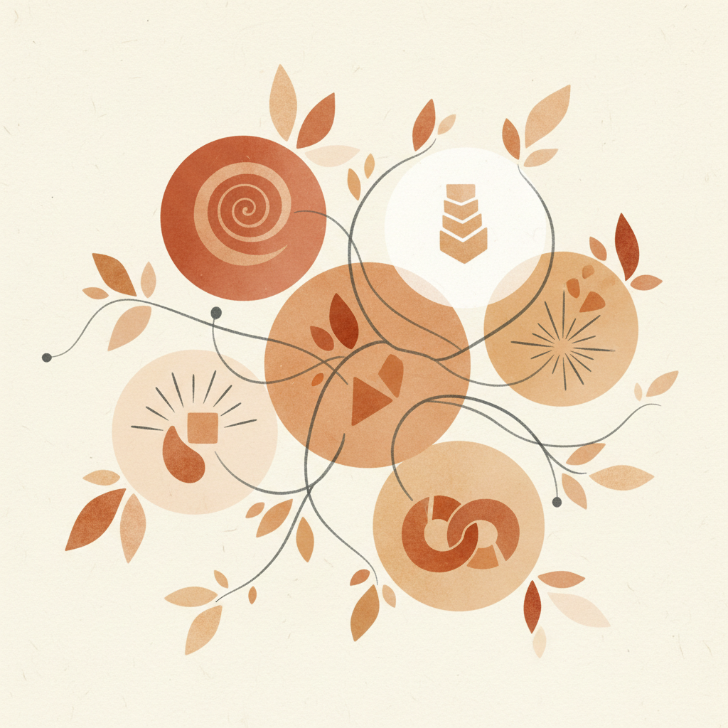 Abstract illustration of five personality dimensions