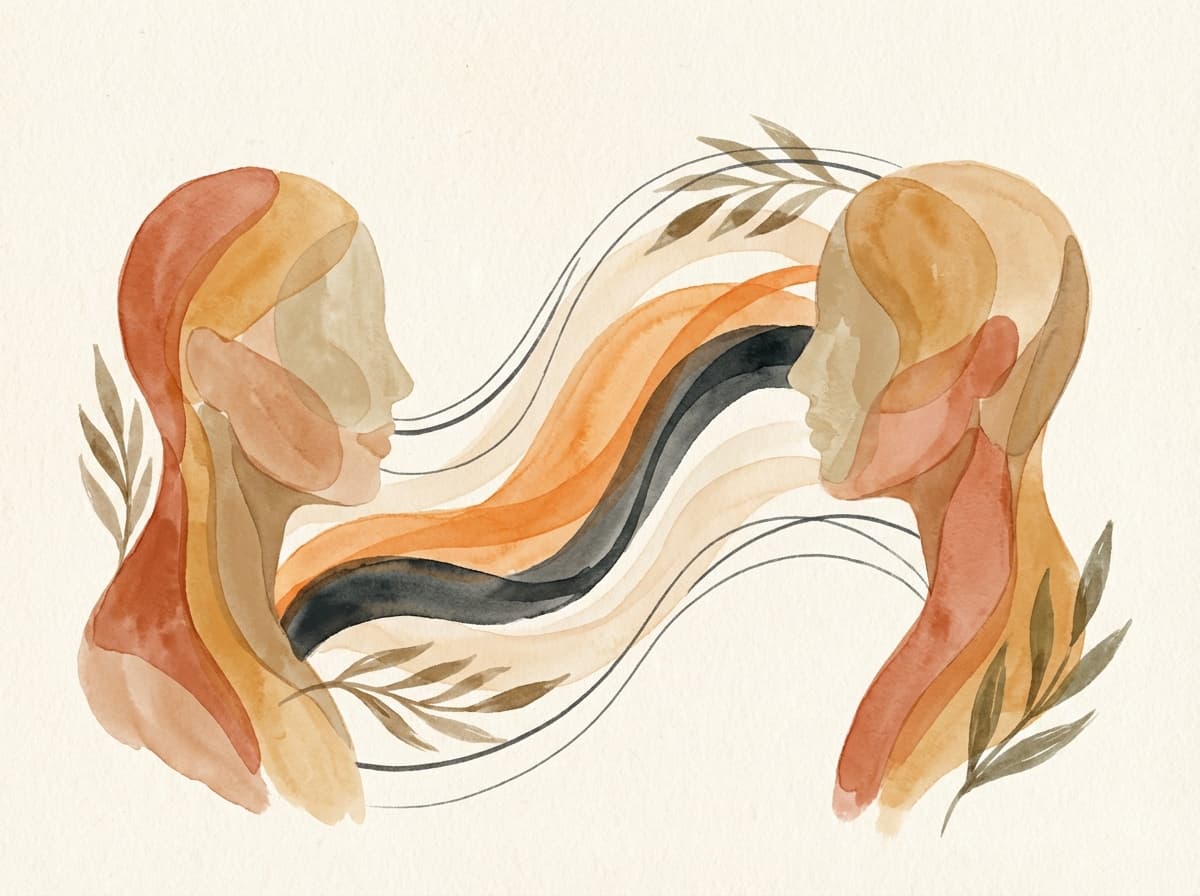 Abstract illustration of empathy and emotional connection