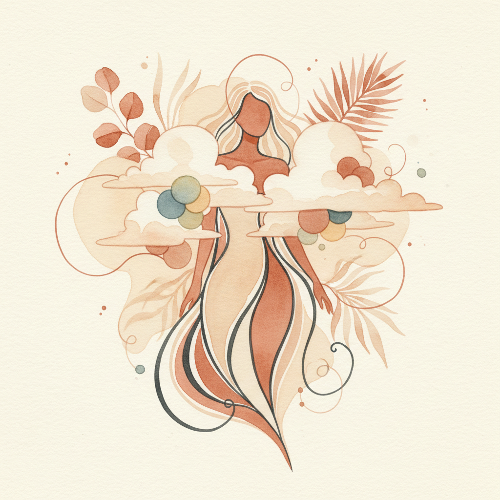 Abstract illustration of alexithymia and emotional fog