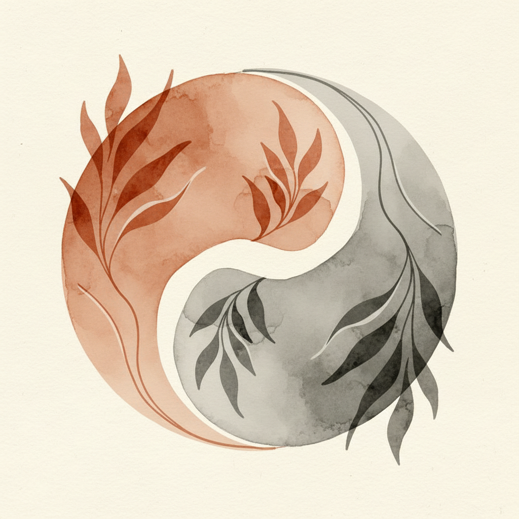 Abstract illustration of positive and negative emotional awareness